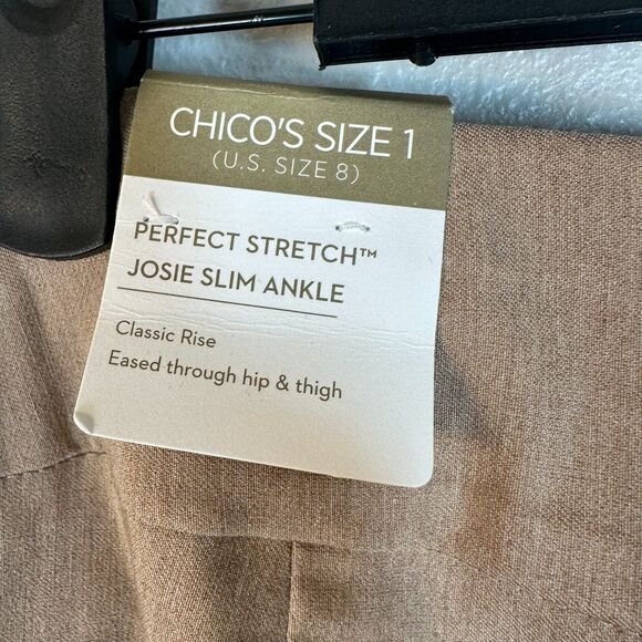 Chico's Perfect Stretch Josie Slim Ankle Pull On Pants Size 1 US 8 NEW with Tags - Picture 4 of 6